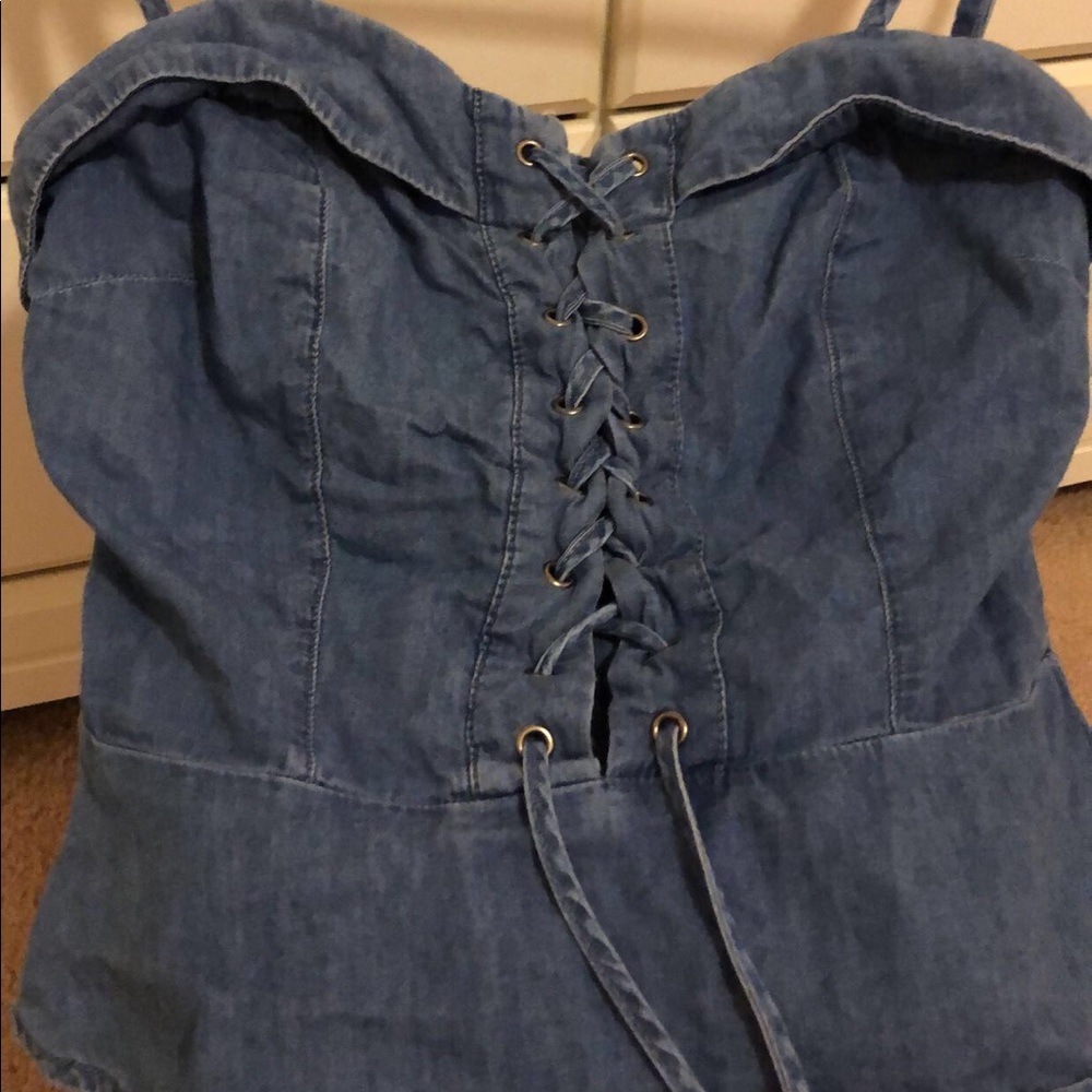 Denim crop top
